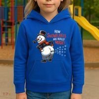 How Snowflakes Are Made Funny Winter Snowman Kids Hoodie thumb 3
