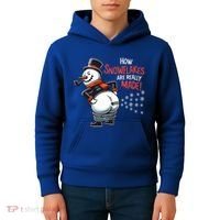 How Snowflakes Are Made Funny Winter Snowman Kids Hoodie thumb 4