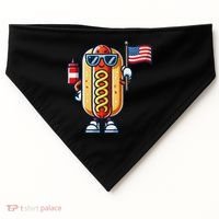 Hotdog Sunglasses American Flag USA-Made Doggie Bandana thumb 0