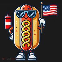 Hotdog Sunglasses American Flag Apron thumb 3