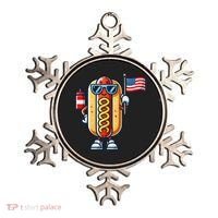 Hotdog Sunglasses American Flag Ornament thumb 0