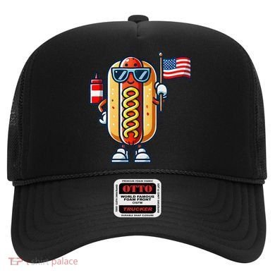 Hotdog Sunglasses American Flag Hat
