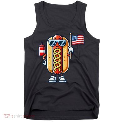 Hotdog Sunglasses American Flag Tank Top