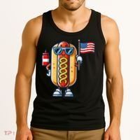 Hotdog Sunglasses American Flag Tank Top thumb 3