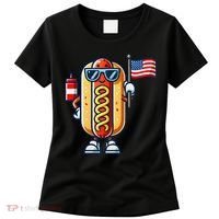 Hotdog Sunglasses American Flag Women's T-Shirt thumb 0