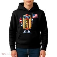 Hotdog Sunglasses American Flag Kids Hoodie thumb 4