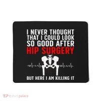 Hip Surgery Art For Wo Hip Replacet Recovering Mousepad thumb 0