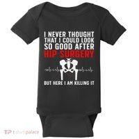 Hip Surgery Art For Wo Hip Replacet Recovering Baby Bodysuit thumb 0