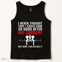 Hip Surgery Art For Wo Hip Replacet Recovering Tank Top thumb 2