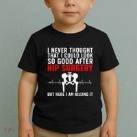 Hip Surgery Art For Wo Hip Replacet Recovering Toddler T-Shirt thumb 2
