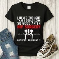 Hip Surgery Art For Wo Hip Replacet Recovering Women's T-Shirt thumb 3