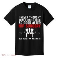 Hip Surgery Art For Wo Hip Replacet Recovering Kids T-Shirt thumb 0