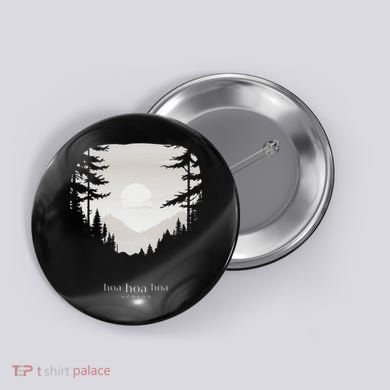 Hoa Season Autumn Fall Mist Trendy Graphic Button