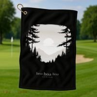 Hoa Season Autumn Fall Mist Trendy Graphic Golf Towel thumb 1