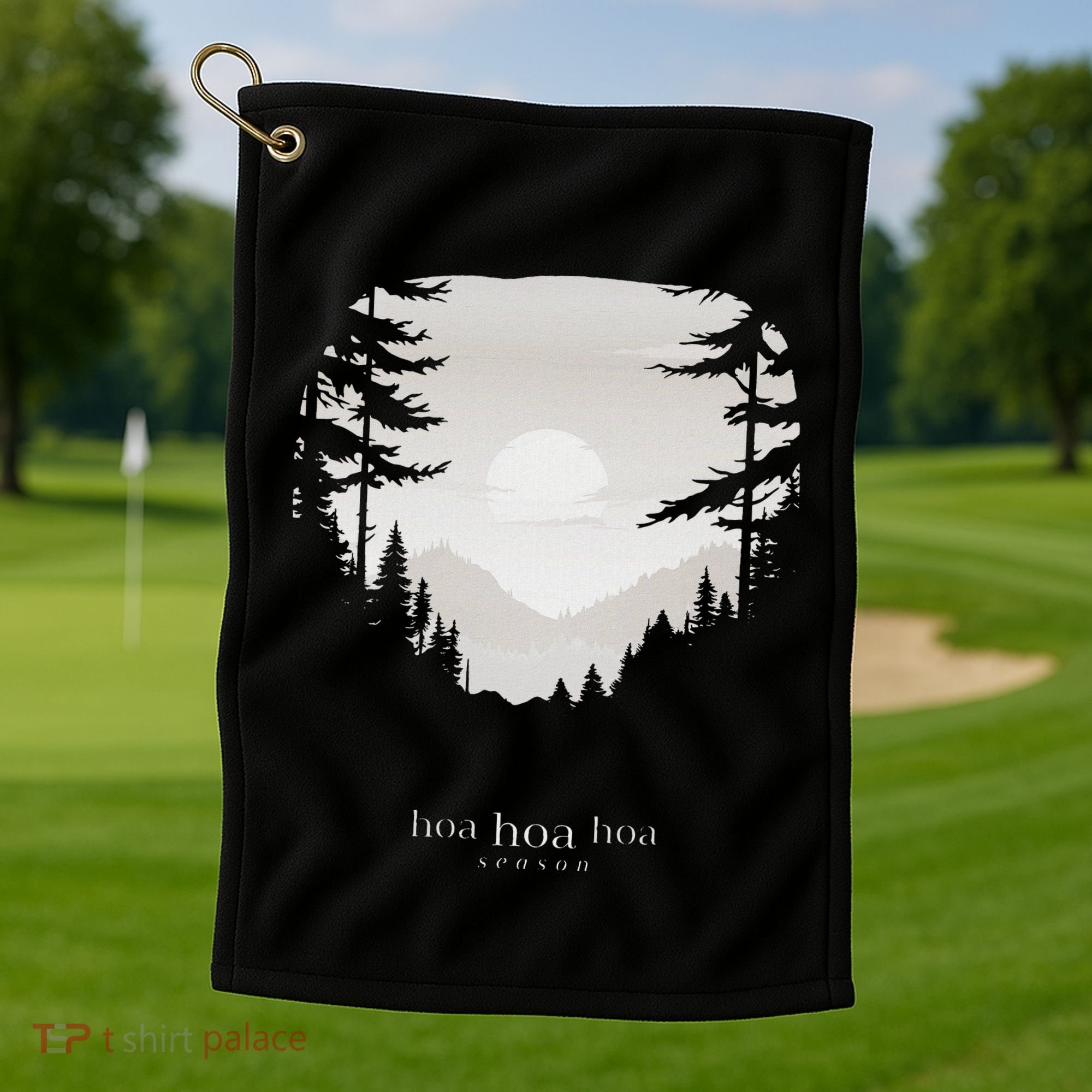 Hoa Season Autumn Fall Mist Trendy Graphic Golf Towel