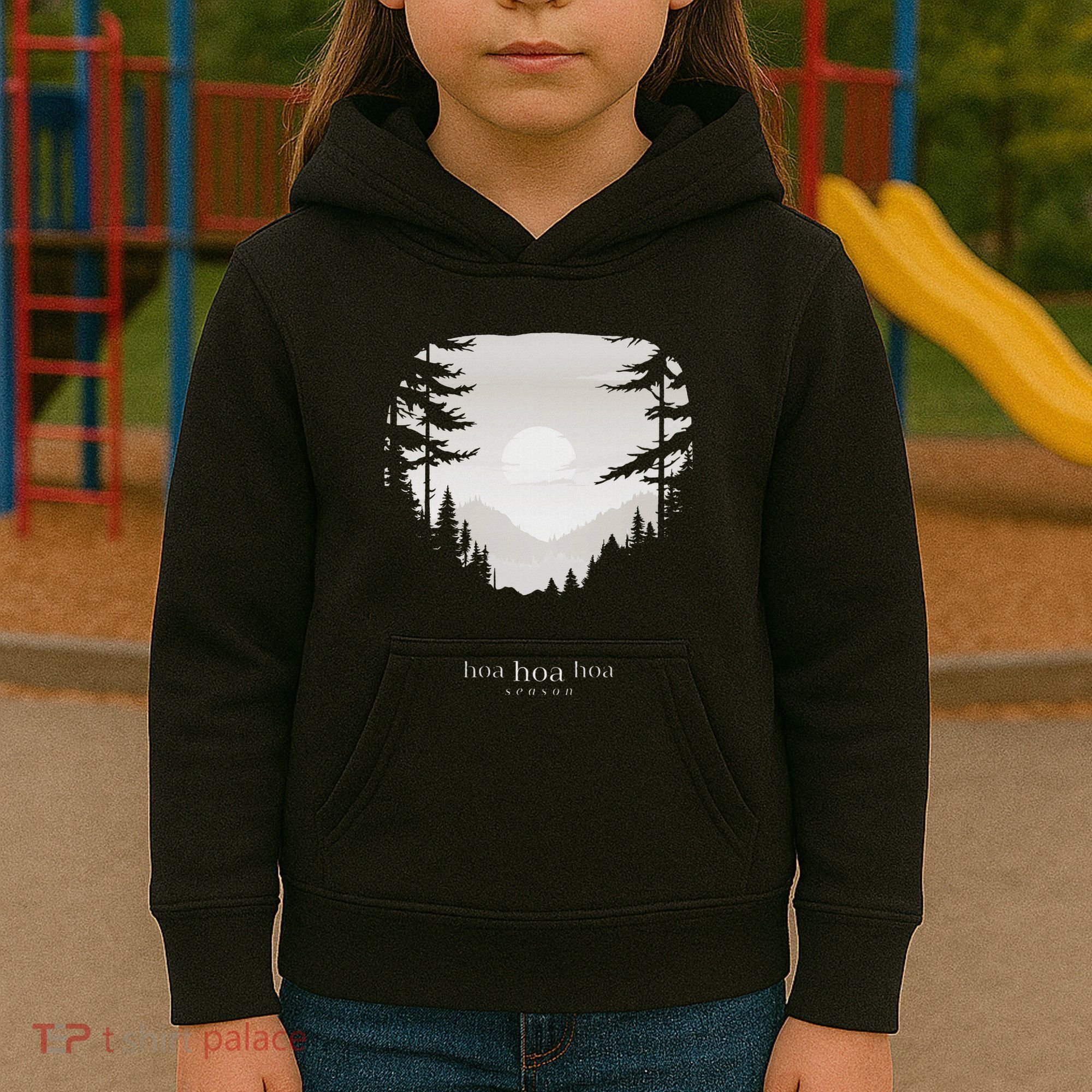 Hoa Season Autumn Fall Mist Trendy Graphic Kids Hoodie
