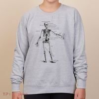 Human Skeleton Anatomy Drawing Diagram Women's Sweatshirt thumb 0