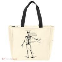 Human Skeleton Anatomy Drawing Diagram Tote Bag thumb 0