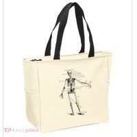 Human Skeleton Anatomy Drawing Diagram Tote Bag thumb 2