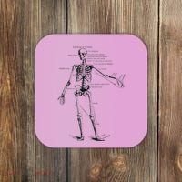 Human Skeleton Anatomy Drawing Diagram Coaster thumb 0