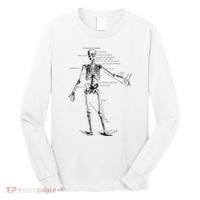 Human Skeleton Anatomy Drawing Diagram Long Sleeve Shirt thumb 0