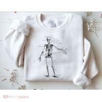 Human Skeleton Anatomy Drawing Diagram Sweatshirt thumb 2