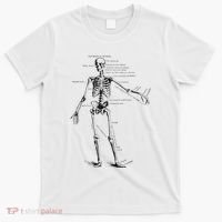 Human Skeleton Anatomy Drawing Diagram T-Shirt thumb 0