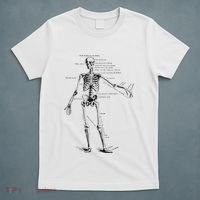 Human Skeleton Anatomy Drawing Diagram T-Shirt thumb 5