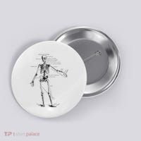 Human Skeleton Anatomy Drawing Diagram Button thumb 0