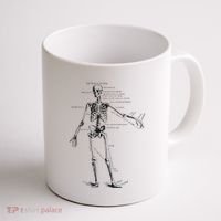 Human Skeleton Anatomy Drawing Diagram Coffee Mug thumb 1