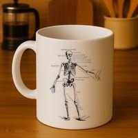 Human Skeleton Anatomy Drawing Diagram Coffee Mug thumb 4