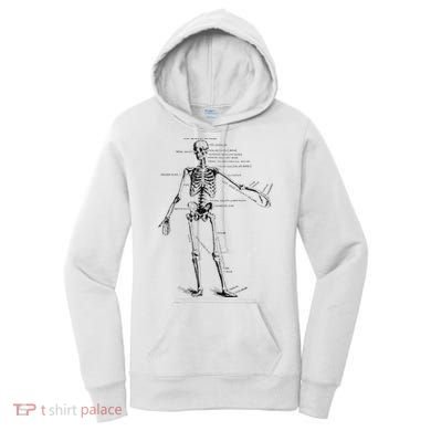Human Skeleton Anatomy Drawing Diagram Women's Hoodie