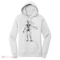 Human Skeleton Anatomy Drawing Diagram Women's Hoodie thumb 0