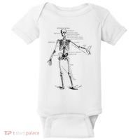 Human Skeleton Anatomy Drawing Diagram Baby Bodysuit thumb 0