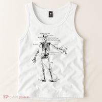 Human Skeleton Anatomy Drawing Diagram Tank Top thumb 2