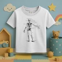 Human Skeleton Anatomy Drawing Diagram Toddler T-Shirt thumb 3
