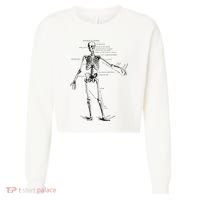 Human Skeleton Anatomy Drawing Diagram Cropped Pullover Crew thumb 0