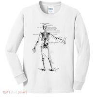 Human Skeleton Anatomy Drawing Diagram Kids Long Sleeve Shirt thumb 0