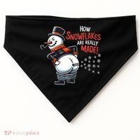 How Snowflakes Are Really Made Christmas Funny Snow Funny Gift USA-Made Doggie Bandana thumb 0
