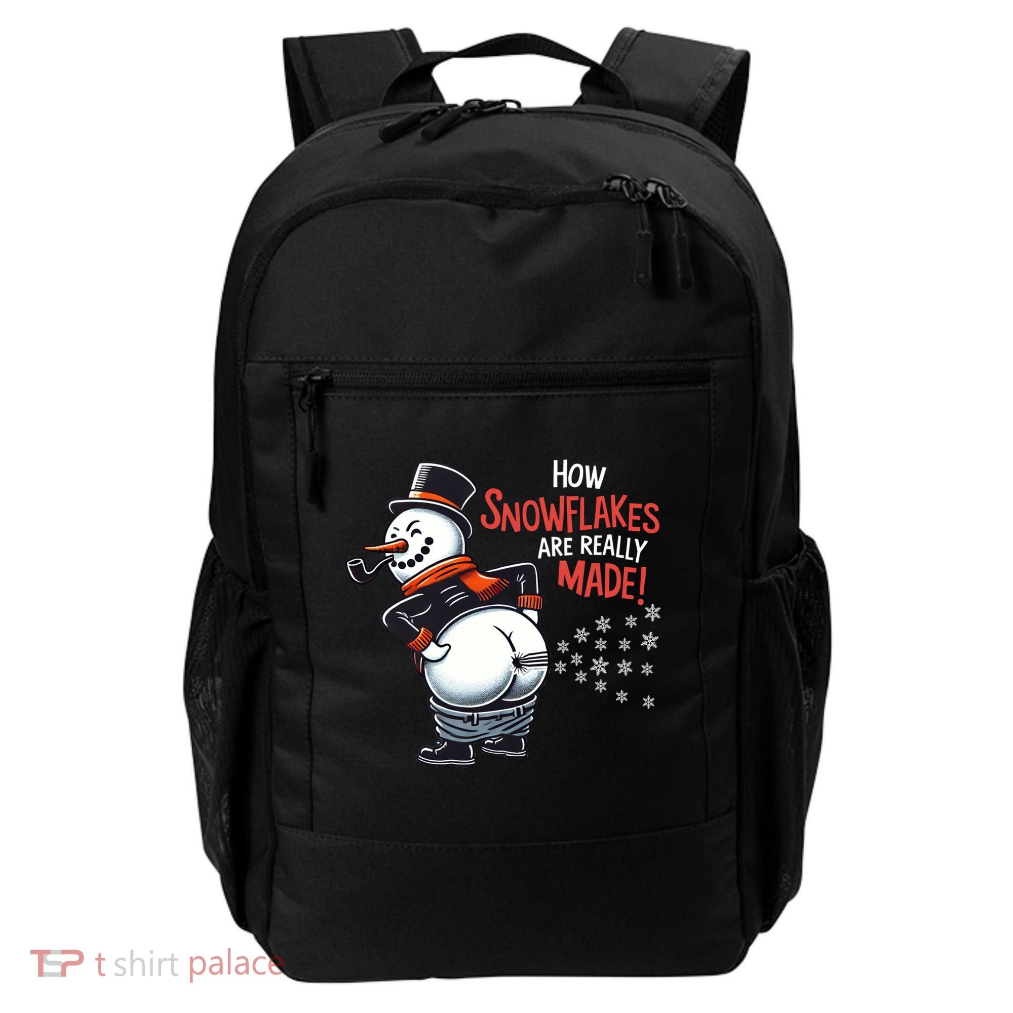 How Snowflakes Are Really Made Christmas Funny Snow Funny Gift Backpack