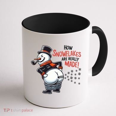How Snowflakes Are Really Made Christmas Funny Snow Funny Gift Coffee Mug back