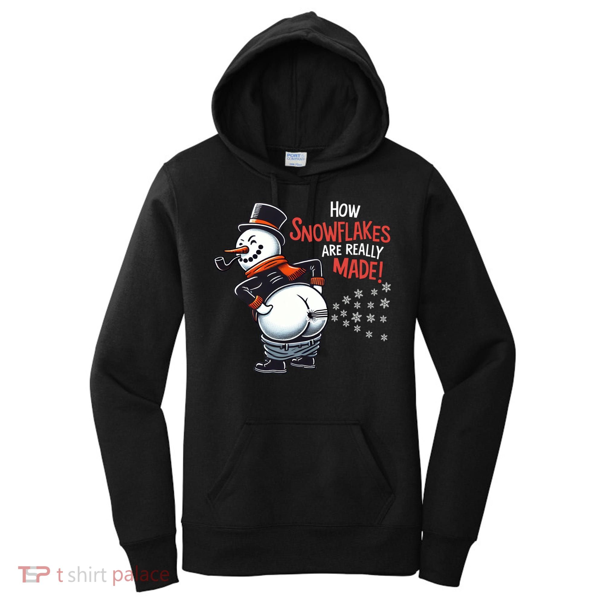 How Snowflakes Are Really Made Christmas Funny Snow Funny Gift Women's Hoodie