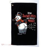 How Snowflakes Are Really Made Christmas Funny Snow Funny Gift Golf Towel thumb 0