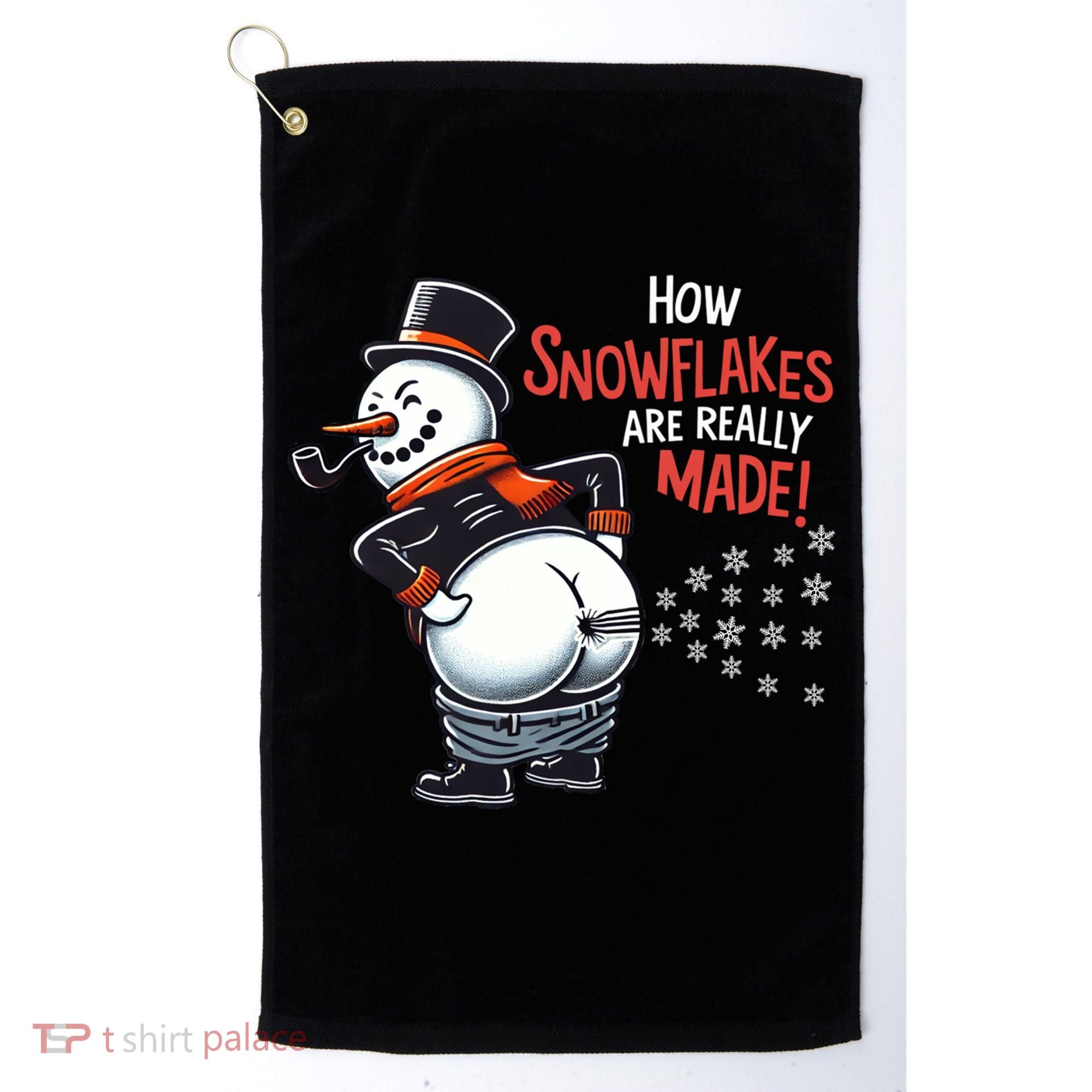 How Snowflakes Are Really Made Christmas Funny Snow Funny Gift Golf Towel