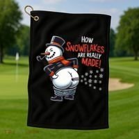 How Snowflakes Are Really Made Christmas Funny Snow Funny Gift Golf Towel thumb 1