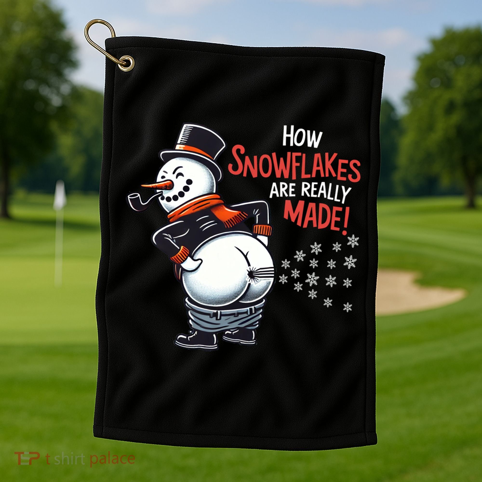 How Snowflakes Are Really Made Christmas Funny Snow Funny Gift Golf Towel