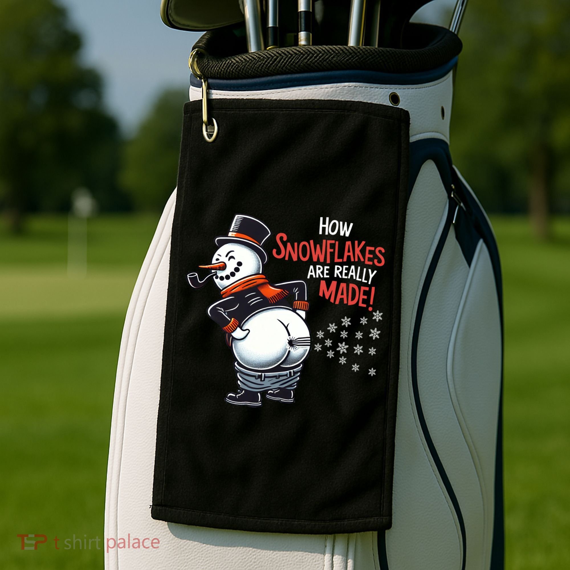 How Snowflakes Are Really Made Christmas Funny Snow Funny Gift Golf Towel