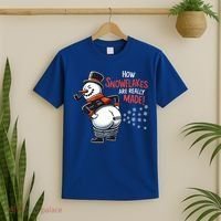 How Snowflakes Are Really Made Christmas Funny Snow Funny Gift T-Shirt thumb 2