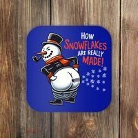 How Snowflakes Are Really Made Christmas Funny Snow Funny Gift Coaster thumb 0