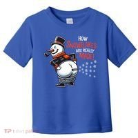 How Snowflakes Are Really Made Christmas Funny Snow Funny Gift Toddler T-Shirt thumb 0